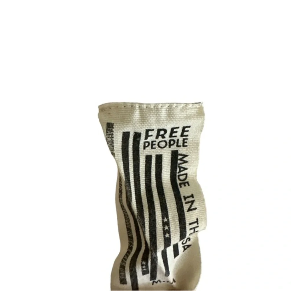 Free People Navy/Beige Terry Cloth Striped Short Sleeve Dress‎ Size Medium